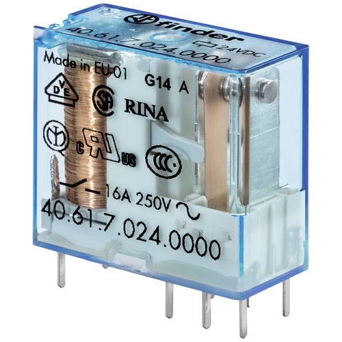 Finder 40.61.9.024.4000 Printrelais 24 V/DC 16 A 1 Wechsler 1 St.