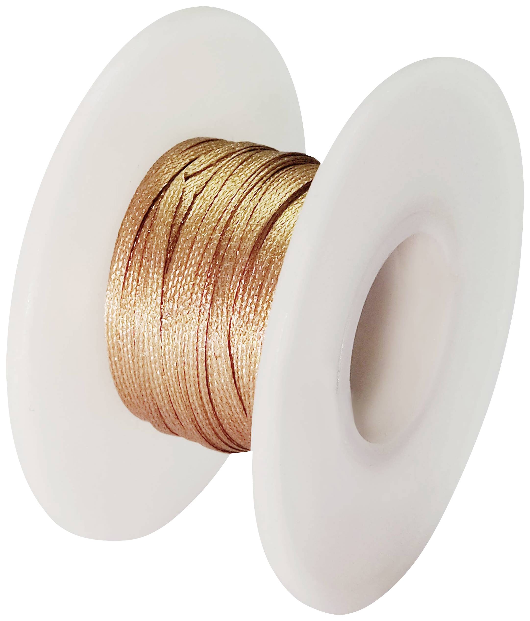 Eine Spule mit kupferfarbenem Draht.