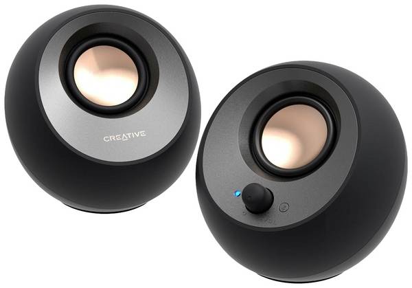 Creative Pebble V3 2.0 PC-Lautsprecher Bluetooth®, Kabelgebunden, Digital 16 W Schwarz