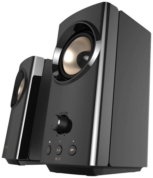 Creative T60 2.0 2.0 PC-Lautsprecher Bluetooth®, Kabelgebunden, Digital 60 W Schwarz