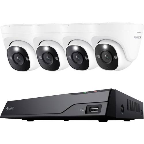 Reolink NVS8-12MD4 LAN IP-Überwachungskamera-Set 8-Kanal mit 4 Kameras 4512 x 2512 Pixel