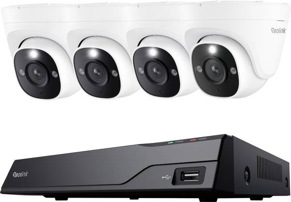 Reolink  NVS8-12MD4 LAN IP-Überwachungskamera-Set 8-Kanal mit 4 Kameras 4512 x 2512 Pixel