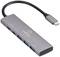 USB-C Hub mit mehreren Anschlüssen, darunter HDMI, USB-A und USB-C. Eignet sich zur Erweiterung der Anschlussmöglichkeiten eines Laptops.