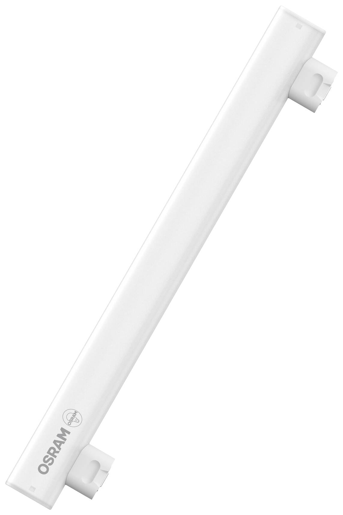 Leuchtstoffröhre von OSRAM, in einem schlichten weißen Design mit Halterungen an beiden Enden.