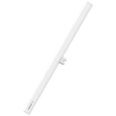 Weiße, längliche LED-Leuchte von OSRAM, geeignet für die Montage an Wänden oder Decken. Ideal für gleichmäßige Beleuchtung in Innenräumen.