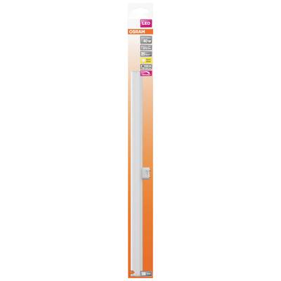 Verpackung einer OSRAM LED-Leuchtstoffröhre, 40 Watt, in warmweiß. Energieklasse A+. Geeignet für Räume der Klasse F.