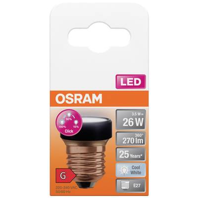 LED-Lampe von OSRAM, 26 W, 270 Lumen, 25 Jahre Lebensdauer, E27-Sockel, kühlweißes Licht, Energieeffizienzklasse G.