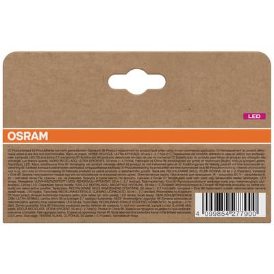 'OSRAM' Lampenverpackung mit Text in mehreren Sprachen über Produktinformationen und Recyclinganweisungen.