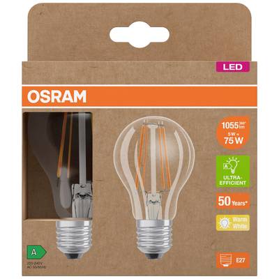 'OSRAM LED-Glühbirne, ultra-effizient, 1055 lm, 75 W Geschmack, warmweiß, E27 Sockel, energieeffizient, 50 Jahre Lebensdauer.'