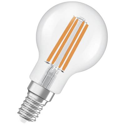 Glühbirne mit E27-Sockel und leuchtenden Filamente, die modernem, energieeffizientem Design entspricht.