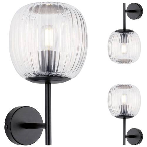 Thumbnail - Paulmann Ruya 71144 Wandleuchte E14 Glas, Schwarz (matt)