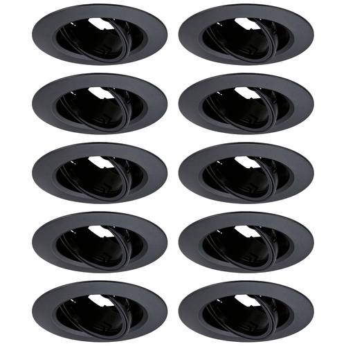Paulmann 92117 Einbauleuchte 10er Set GU10 Schwarz