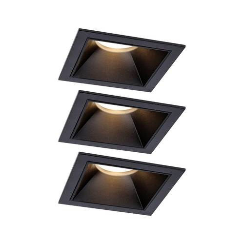 Paulmann 93125 Cole LED-Einbauleuchte 3er Set LED 18 W Schwarz