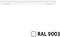 Weißer Lichtbalken; Farbe RAL 9003 angezeigt mit einem Farbkodering neben dem Text.