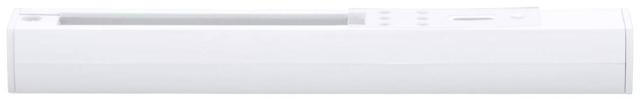 Ein weißer Adapter mit mehreren Ausgängen für elektronische Geräte, auf einer ebenen Fläche liegend.