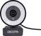Kompakte Webcam mit Ringlicht und USB-Anschluss, ideal für Videokonferenzen oder Streams, auf einem Standfuß mit Markenlogo.