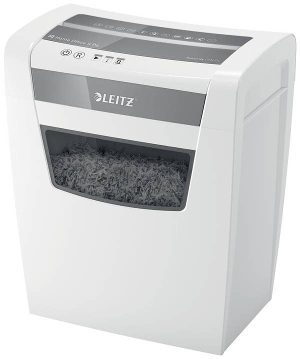 Leitz IQ Home Office S P4 EU Aktenvernichter 8 Blatt Partikelschnitt 4 x 28 mm P-4 15 l Vernichtet auch Büroklammern, Heftklammern