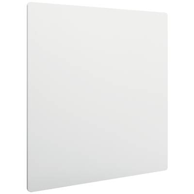 Ein rechteckiges, flaches, weißes Panel vor einem weißen Hintergrund. Es sieht glatt aus und reflektiert kaum Licht.