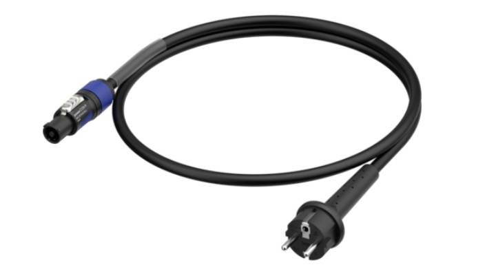 Neutrik 1036421 Strom Anschlusskabel Schwarz 3m