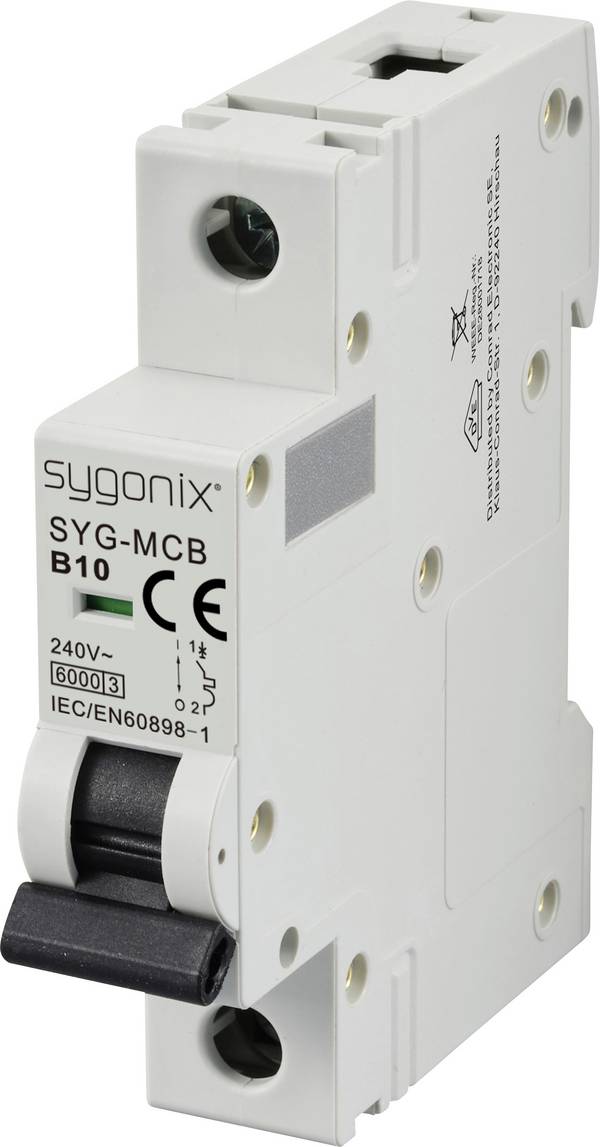 Sygonix SY-6440876 SYG-MCB 1P/B10/6KA Leitungsschutzschalter 1polig 10 A 240 V/AC