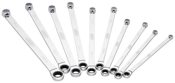 Vigor V7031  Ring-Ratschenschlüssel-Satz 10teilig Schlüsselweite (Metrisch) 10 - 19 mm