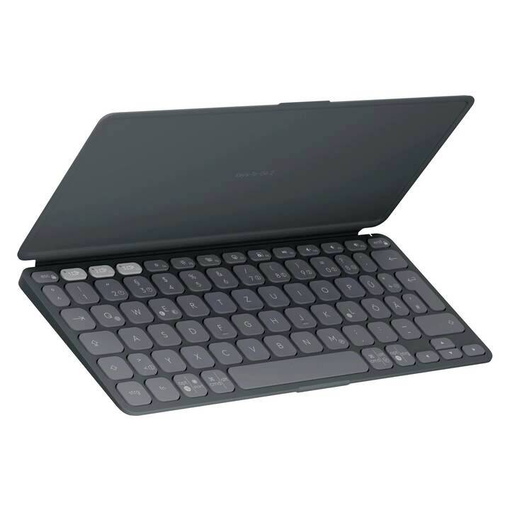 Logitech Tastatur Keys-To-Go 2 Graphite Tablet-Tastatur mit Hülle Mac OS®, Chrome OS™, Apple iOS®, Android™, Windows®-1