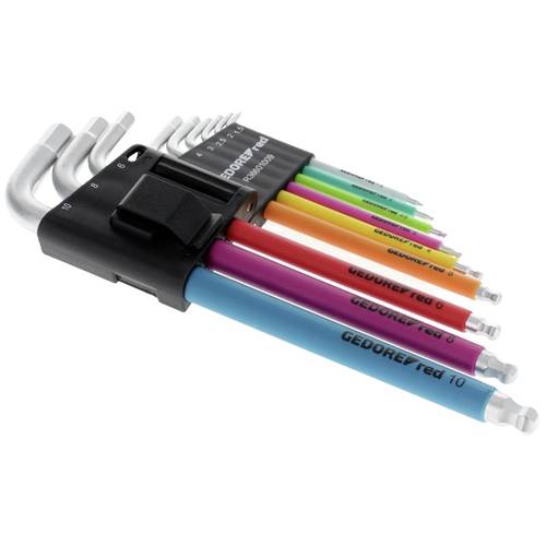 Gedore Sechskant Winkelschraubendreher-Set 1.5 mm, 2.0 mm, 2.5 mm, 3.0 mm, 4.0 mm, 5 mm, 6.0 mm, 8.0 mm, 10 mm 9teilig