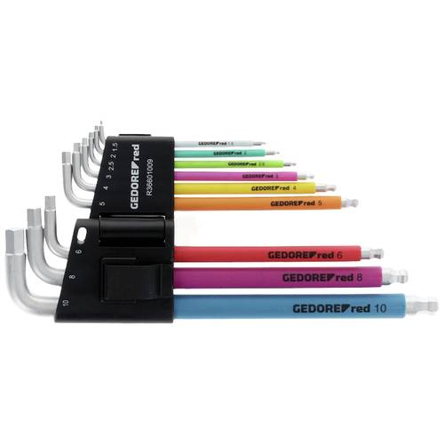 Gedore TX Winkelschraubendreher-Set T 10, T 15, T 20, T 25, T 27, T 30, T 40, T 45, T 50 9teilig