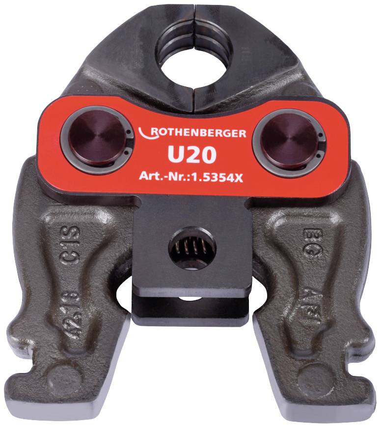 Rohrpressbacke mit der Aufschrift 'ROTHENBERGER U20', Artikel-Nr.: 1.5354X, robustes Design, wird zum Verbinden von Rohren verwendet.