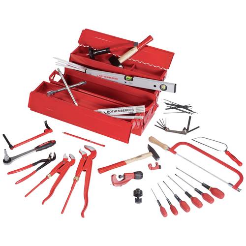 Rothenberger 19166 Werkzeug-Set Azubi Werkzeugkasten bestückt Rot