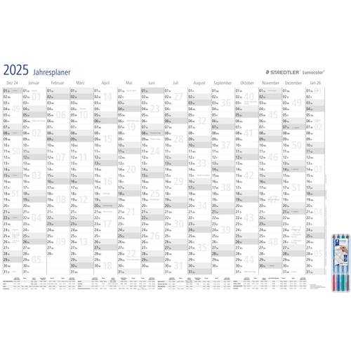 Staedtler Wandkalender 641 YP-1DE+305F WP4-1 14 Monate/1 Seite 1 Set