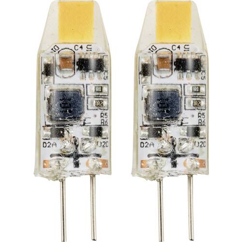 Thumbnail - Sygonix SY-6442038 LED EEK F (A - G) G4 1 W = 10 W Warmweiß (Ø x L) 10 mm x 30 mm 2 St.