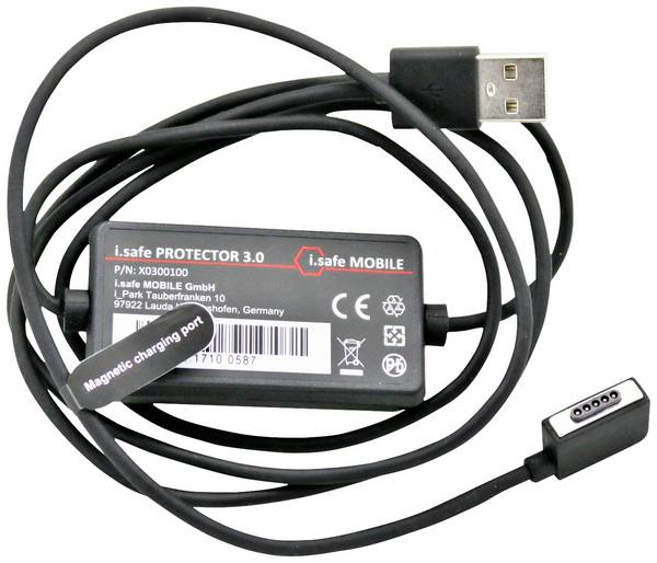 iSafe MOBILE PROTECTOR 3.0 Ladeadapter  Magnetanschluss  Schwarz mobil Magnet