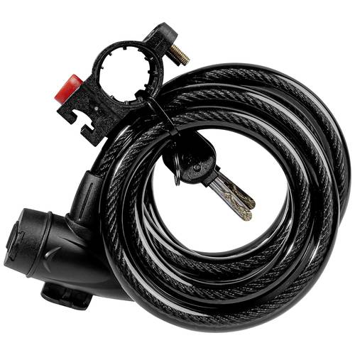 Brüder Mannesmann Kabelschloss Schwarz Schlüsselschloss