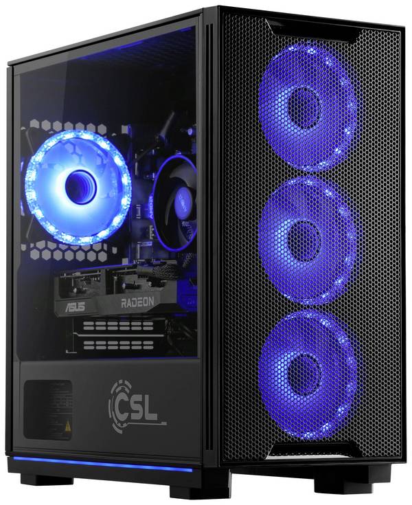 CSL Computer Gaming PC M10060 AMD Ryzen 5 5600 4.4 GHz 16 GB RAM 1000 GB SSD Nvidia GeForce RTX™ 4060 Ti 8 GB GDDR6 89051