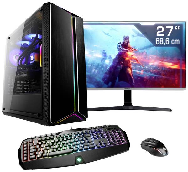 CSL Computer Gaming PC M10270  68.6 cm (27 Zoll)  WQHD AMD Ryzen 7 7800X3D 32 GB RAM  2000 GB SSD   Nvidia GeForce RTX™ 4070 12 GB GDDR6X   89098