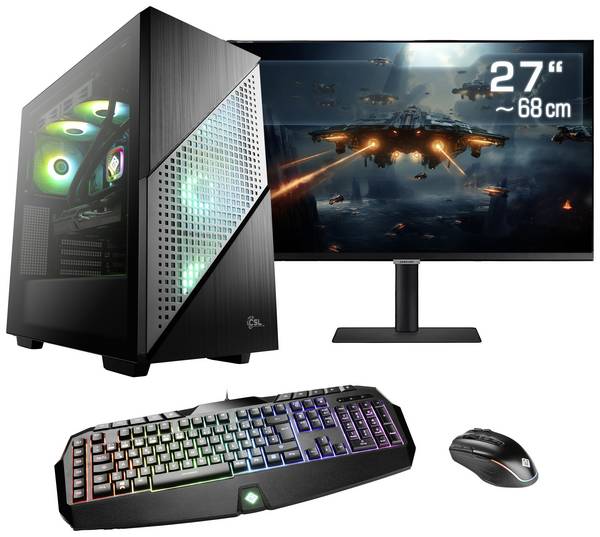CSL Computer Gaming PC M10300  68.6 cm (27 Zoll)  WQHD AMD Ryzen 7 7800X3D 16 GB RAM  1000 GB SSD   AMD Radeon™ RX 7900 XT 20 GB GDDR6   89109