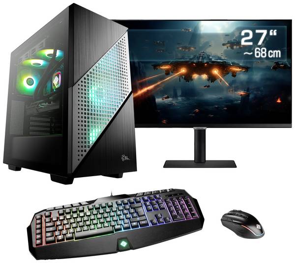 CSL Computer Gaming PC M10390  68.6 cm (27 Zoll)  WQHD AMD Ryzen 7 7800X3D 32 GB RAM  2000 GB SSD   AMD Radeon™ RX 7900 XT 20 GB GDDR6   89123