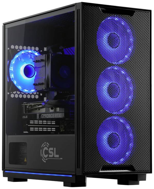CSL Computer Gaming PC M10810 Intel® Core™ i5 14400F 4.7 GHz 16 GB RAM 1000 GB SSD Nvidia GeForce RTX™ 3050 6 GB GDDR6 91516