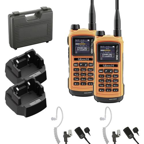 Albrecht Tectalk Duo PMR446 + Freenet 29149.S1 Freenet-Funkgerät 2er Set