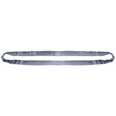 Ein grauer Hebegurt mit der Aufschrift 'WLL 4000KG', geeignet zum Heben von Lasten bis 4000 Kilogramm.