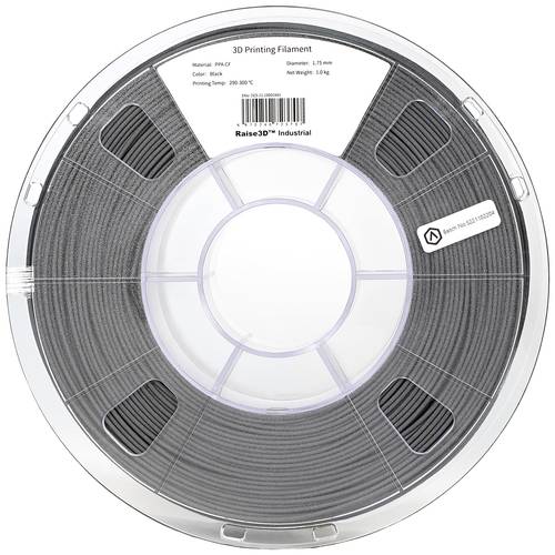 RAISE3D PMRA-1001 Industrial PPA CF Filament PPA 1.75 mm 1000 g Schwarz 1 St.