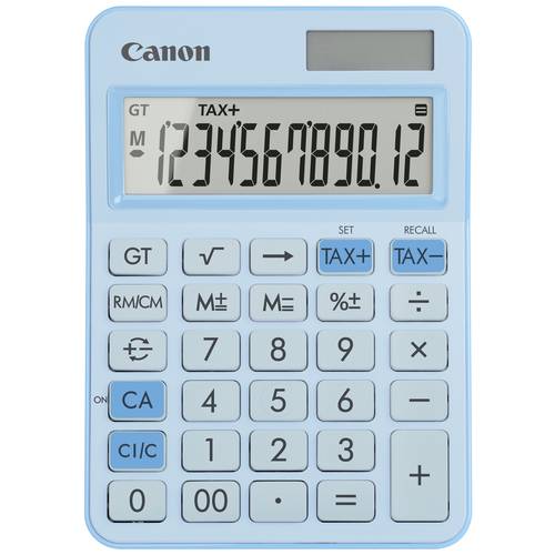 Canon LS-125KB-PBL Taschenrechner Pastell-Blau Display (Stellen): 12 batteriebetrieben, solarbetrieben (B x H x T) 106 x...