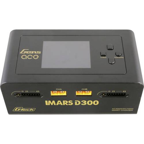 Gens ace Imars D300 Modellbau-Ladegerät 16 A LiPo, LiIon, LiHV, LiFePO, NiMH doppelter Ladeausgang, Akkuerkennung, Entla...