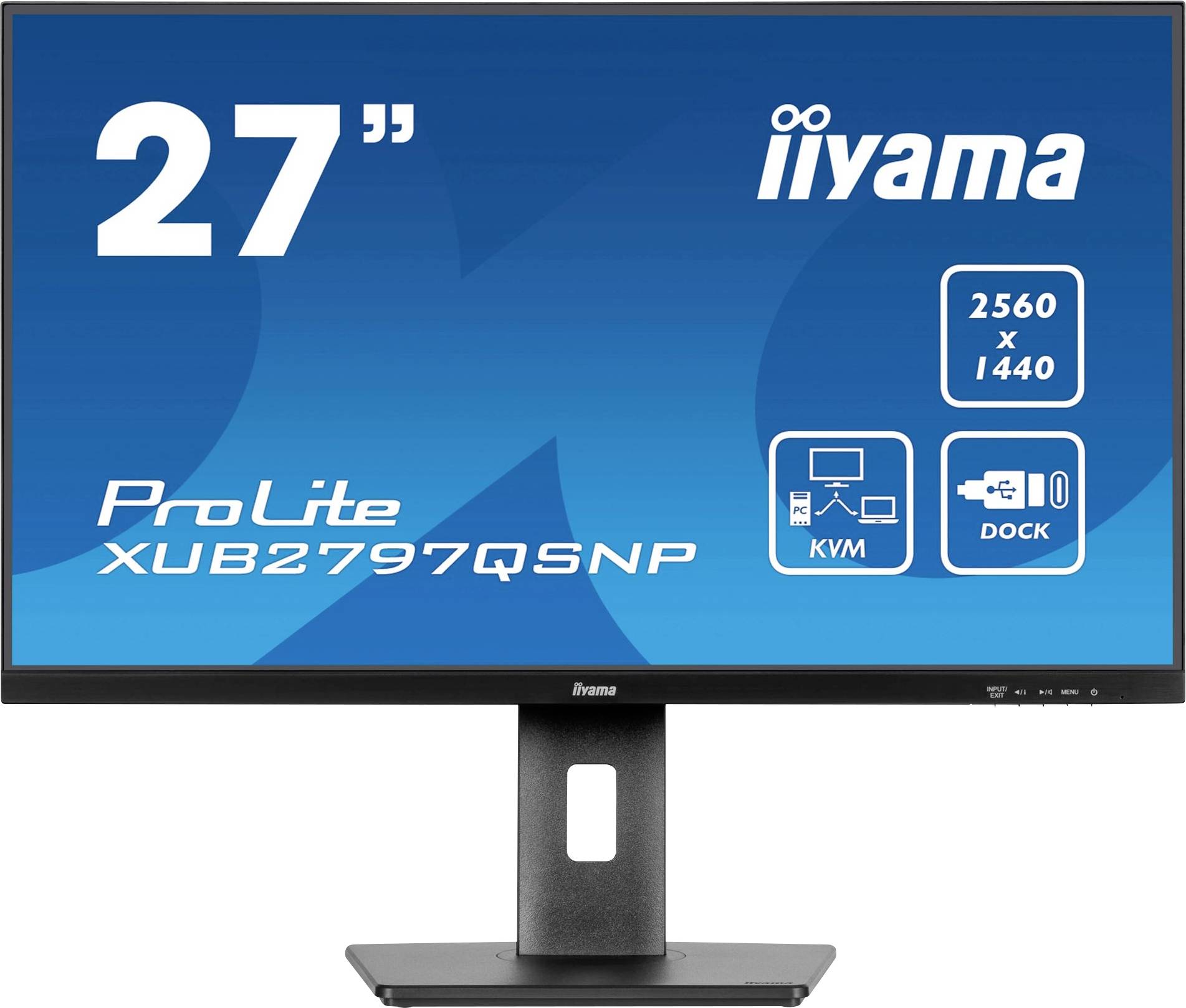 Iiyama ProLite XUB2797QSNP-B1 LCD-Monitor EEK E (A - G) 68.6 cm (27 Zoll) 2560 x 1440 Pixel 16:9 1 ms HDMI®, DisplayPort