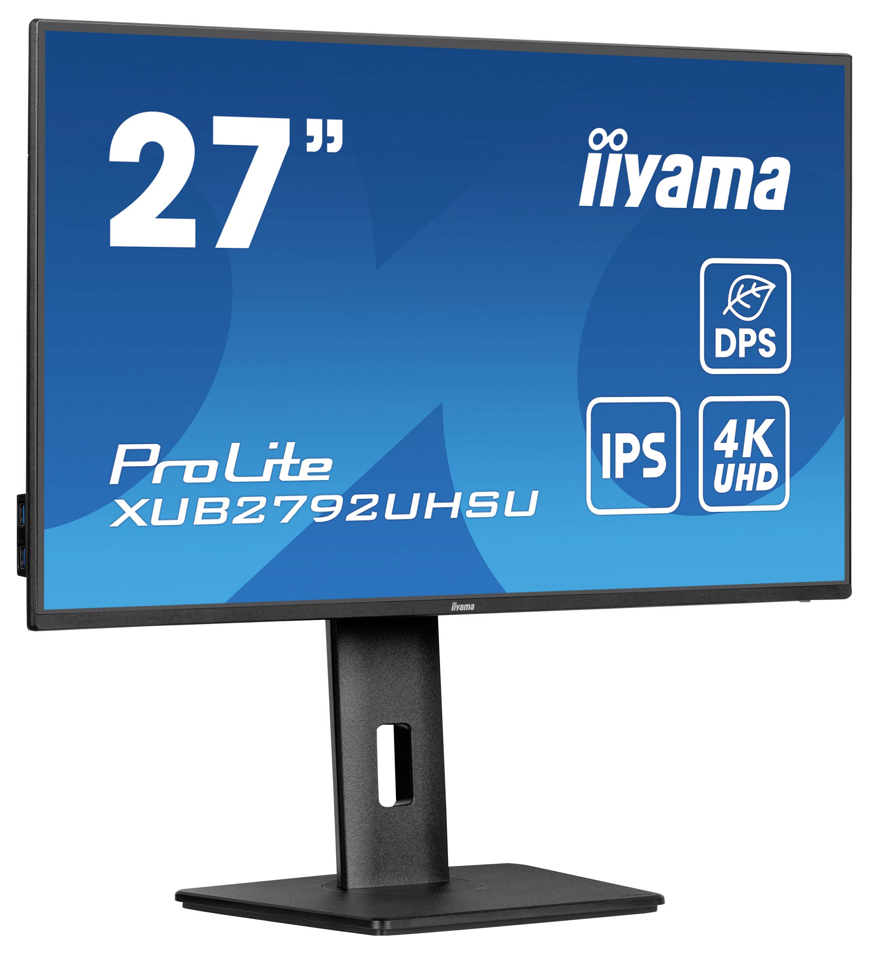 Ein 27-Zoll-Monitor von iiyama, ProLite XUB2792UHSU, mit IPS-Technologie und 4K-UHD-Auflösung.