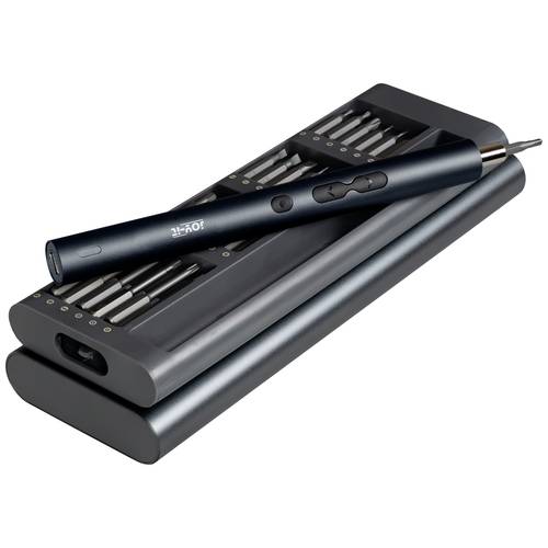 Joy-it WE-0002 Werkzeugset Schraubendreher, Akku-Multi-Tool magnetisch, im Koffer 62teilig