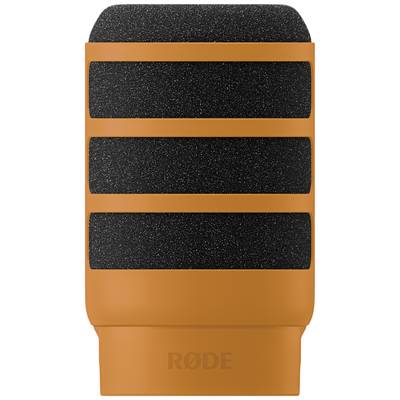 Ein Mikrofon-Windschutz in Orange, passend für Røde Mikrofone. Entwickelt zur Reduzierung von Windgeräuschen bei Außenaufnahmen.