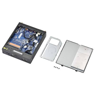 Ein offenes technisches Gerät zeigt eine blaue Leiterplatte mit elektronischen Komponenten. Daneben liegt die abgenommene Gehäuseabdeckung und Schrauben.