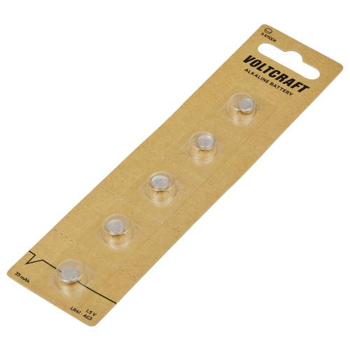 VOLTCRAFT Knopfzelle LR 41 1.5 V 5 St. 35 mAh Alkali-Mangan AG3